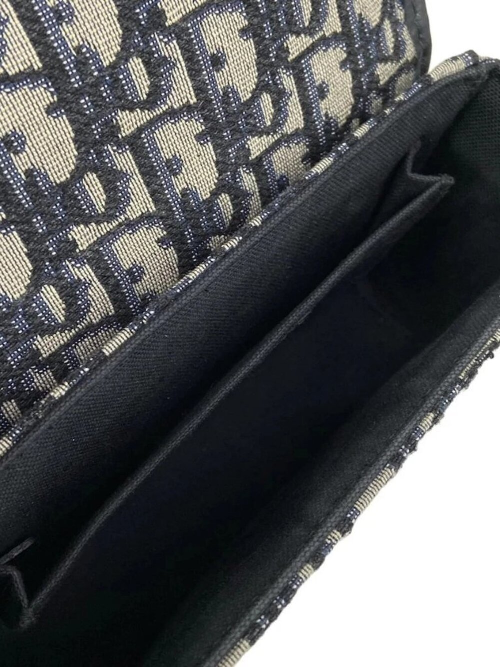 DIOR/ChristianDior 30 Montaigne Box Bag - Cream Navy Jacquard Leather - Picture 6 of 16